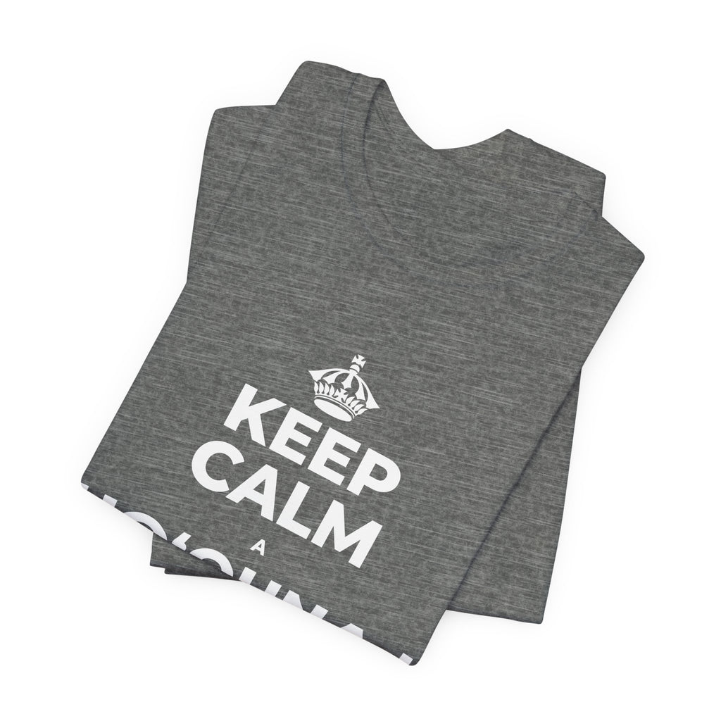 KEEP CALM A HOʻOUNA I KE ALOHA I WAHO T-Shirt (Baby Blue–Silver)