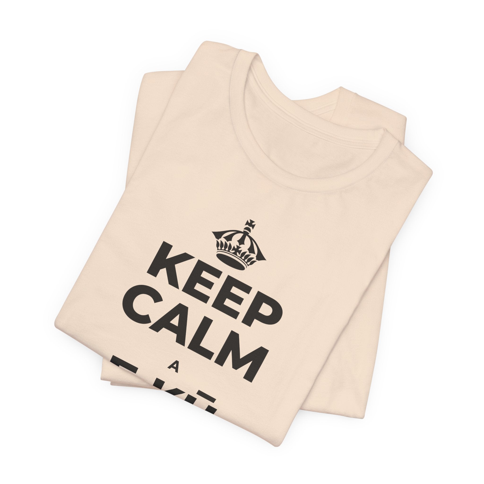 KEEP CALM A E KŪ A HANA T-Shirt (Soft Cream–Heather Mauve)