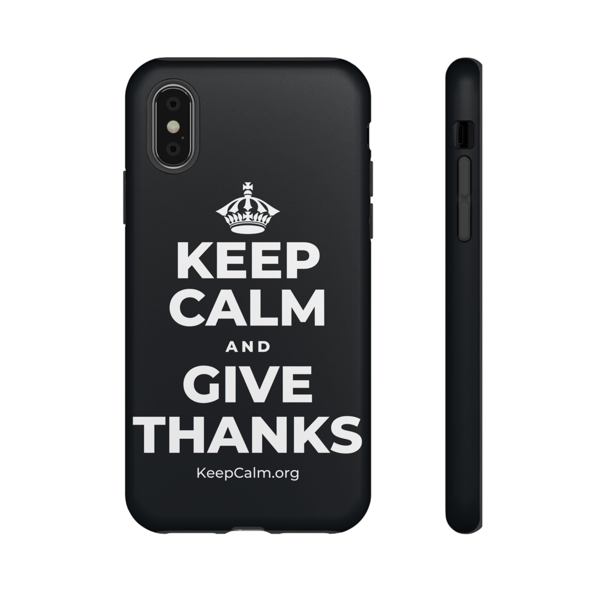 KEEP CALM AND GIVE THANKS Phone Case (Dark)