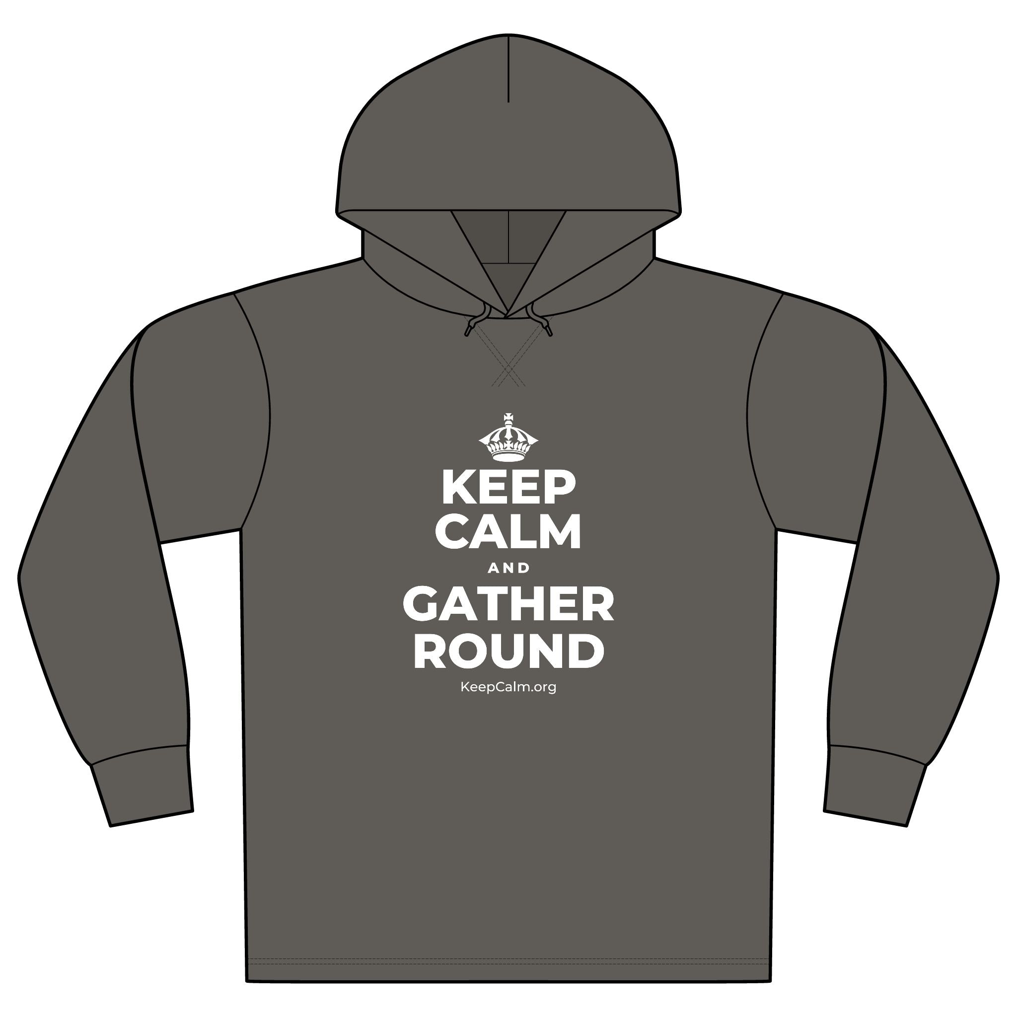 KEEP CALM AND GATHER ROUND Organic Hoodie Tee