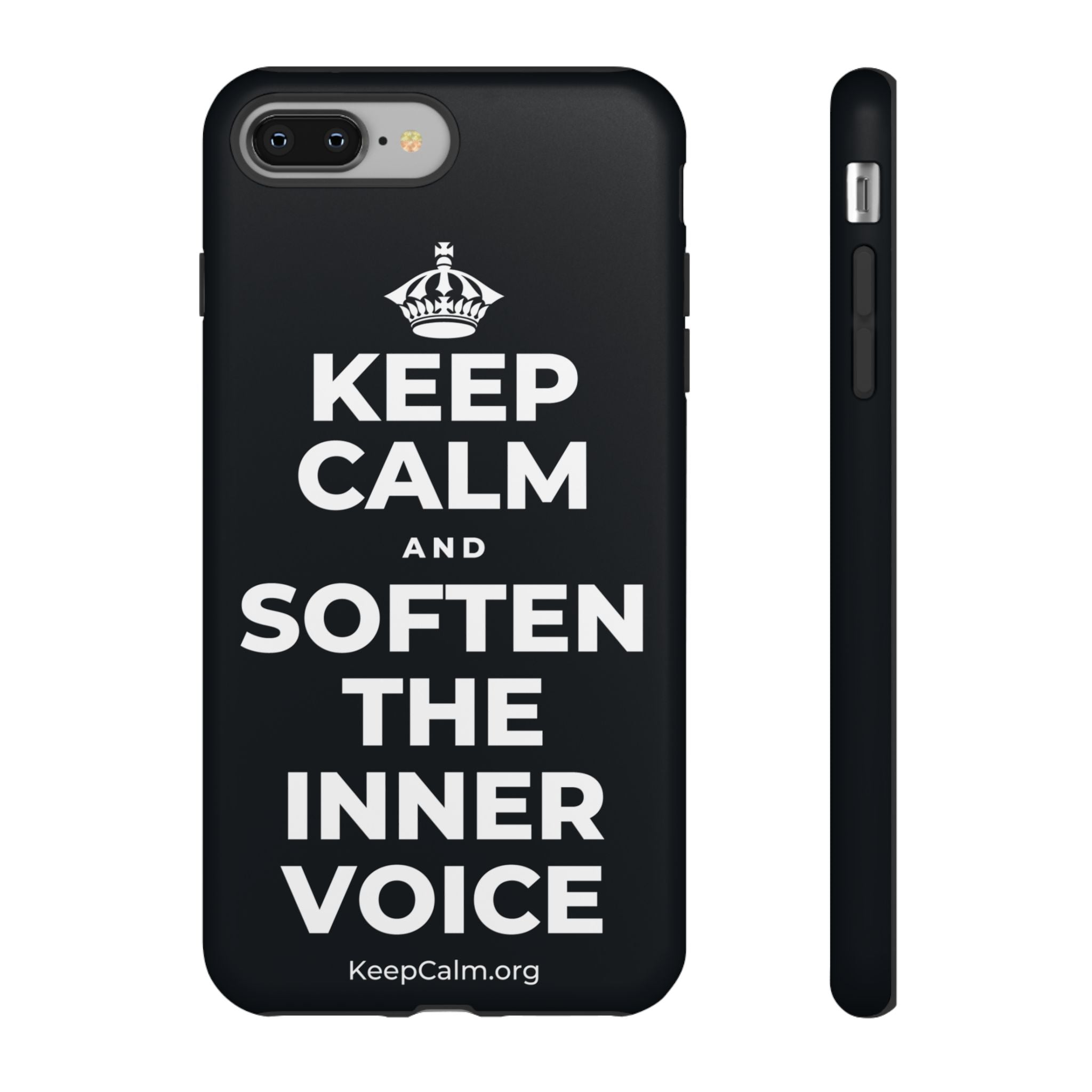 KEEP CALM AND SOFTEN THE INNER VOICE Phone Case (Dark)