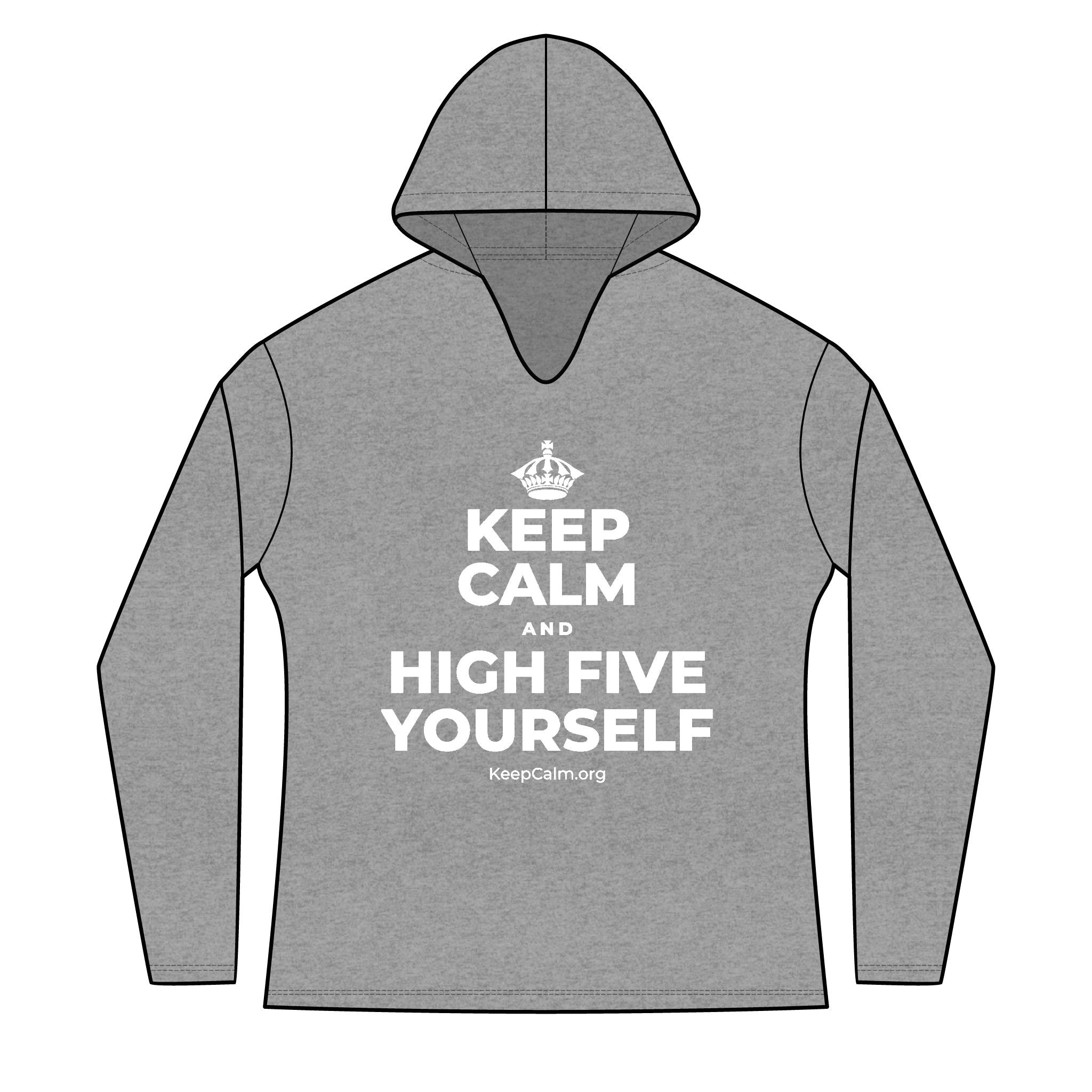 KEEP CALM AND HIGH FIVE YOURSELF Women's Long Sleeve Hoodie
