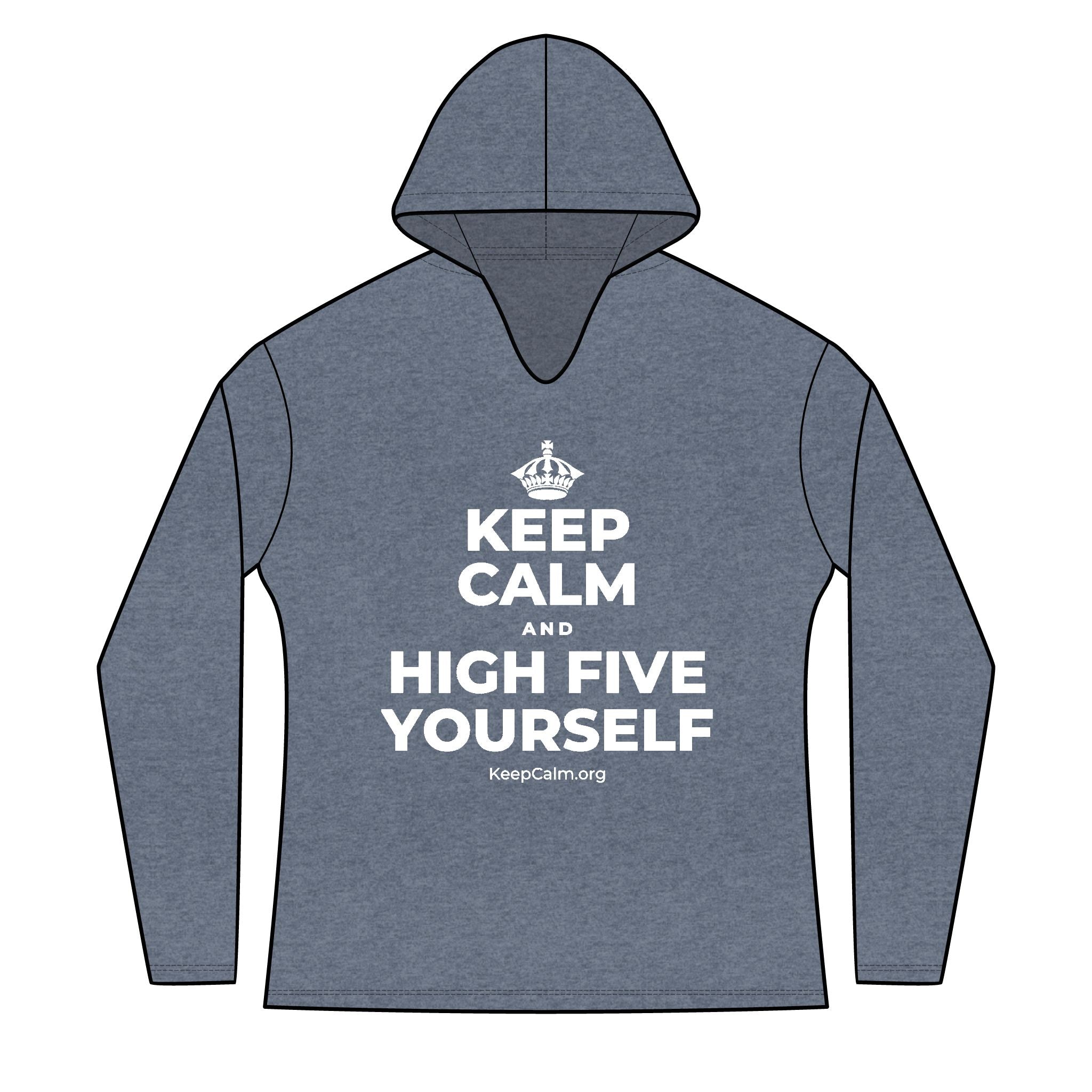 KEEP CALM AND HIGH FIVE YOURSELF Women's Long Sleeve Hoodie