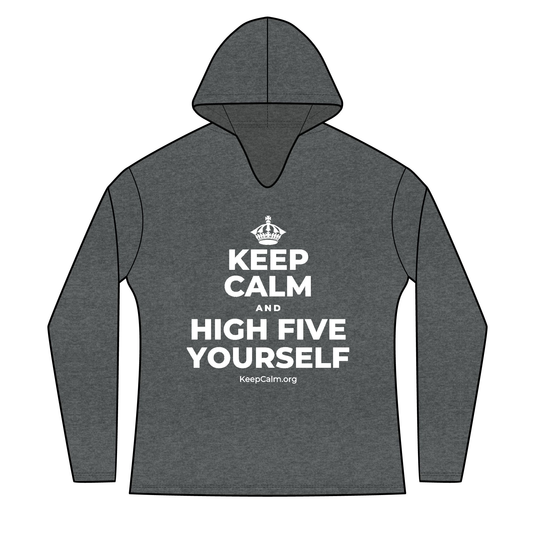KEEP CALM AND HIGH FIVE YOURSELF Women's Long Sleeve Hoodie