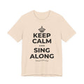 KEEP CALM AND SING ALONG T-Shirt (Soft Cream–Heather Mauve)