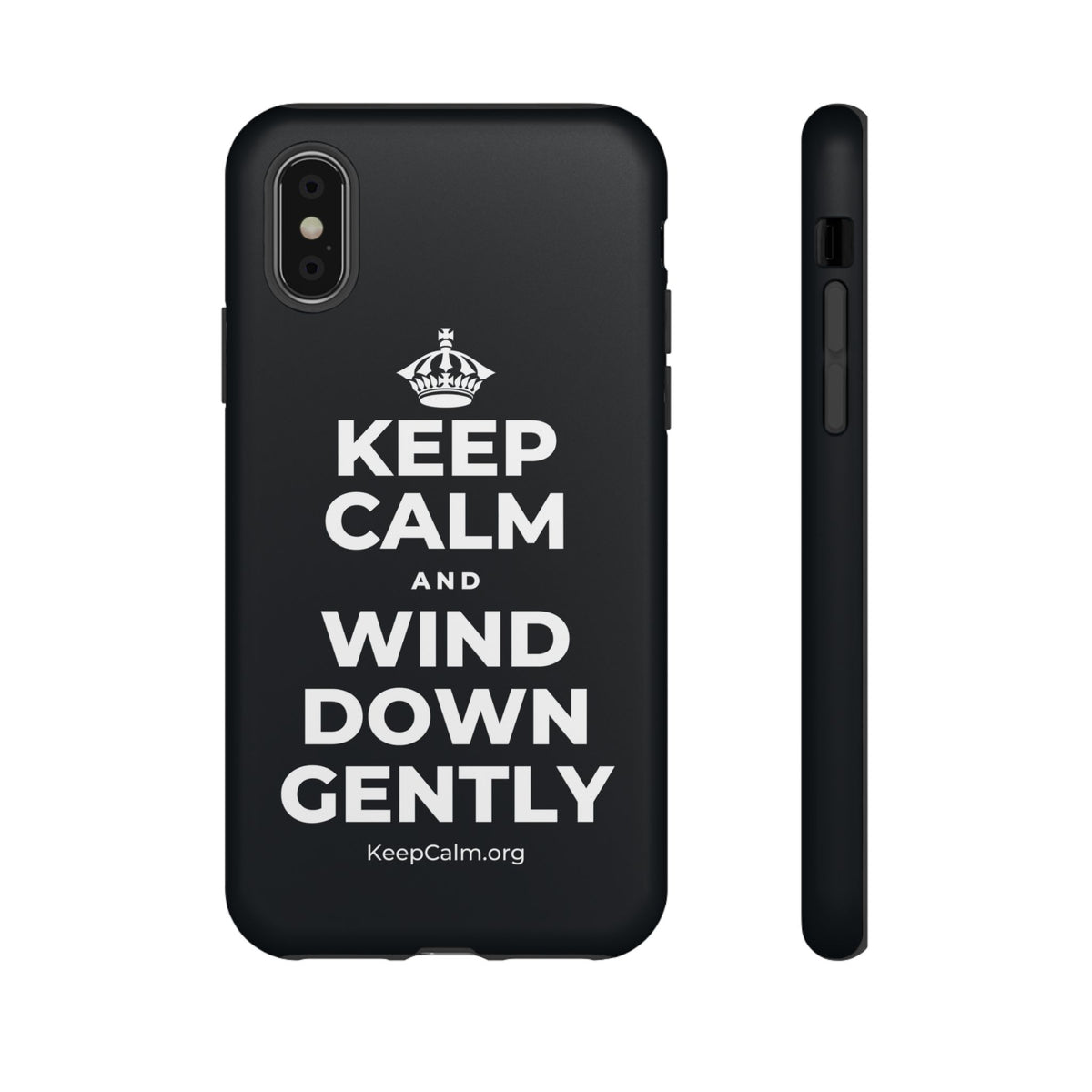 KEEP CALM AND WIND DOWN GENTLY Phone Case (Dark)