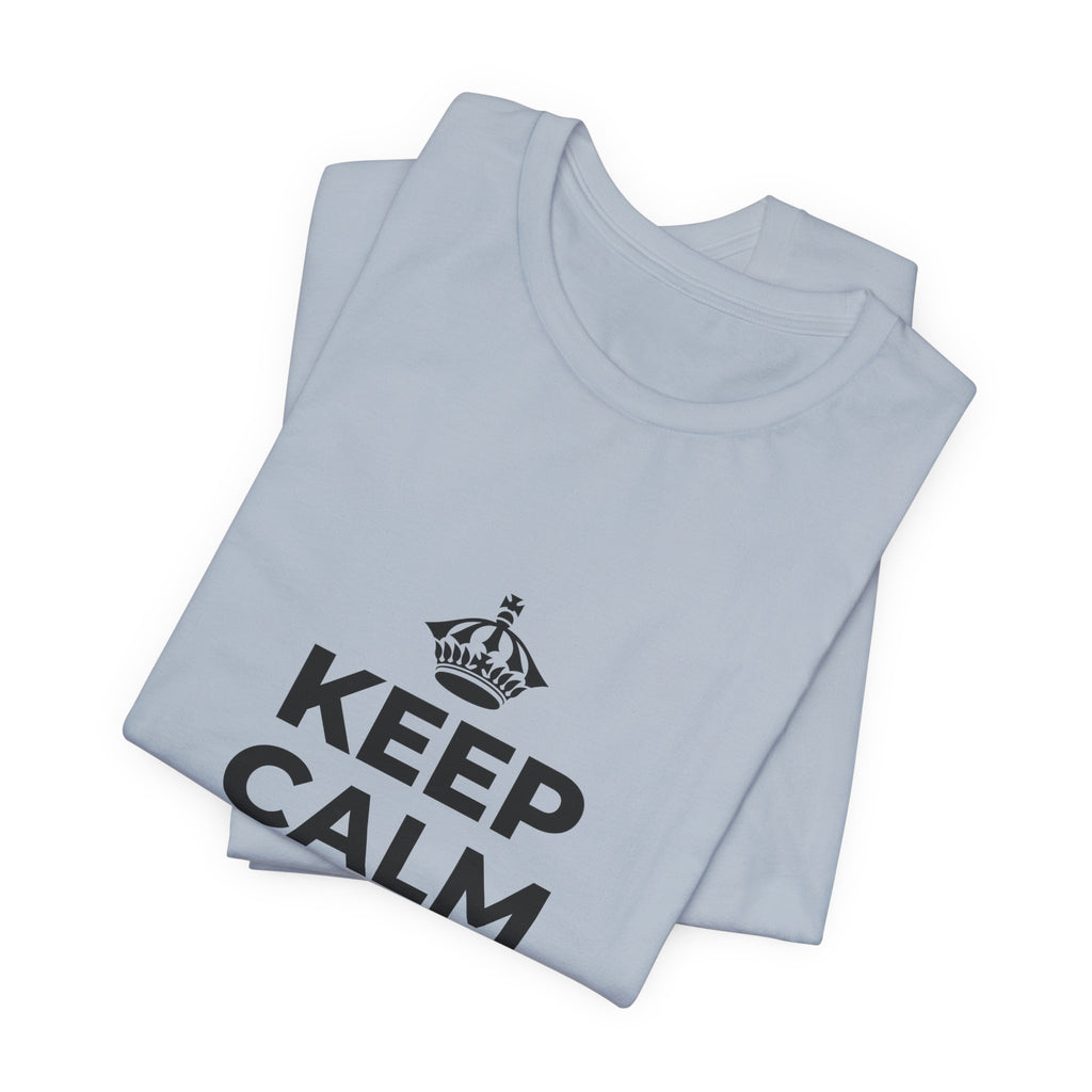 KEEP CALM AND BREATHE T-Shirt (White–Asphalt)