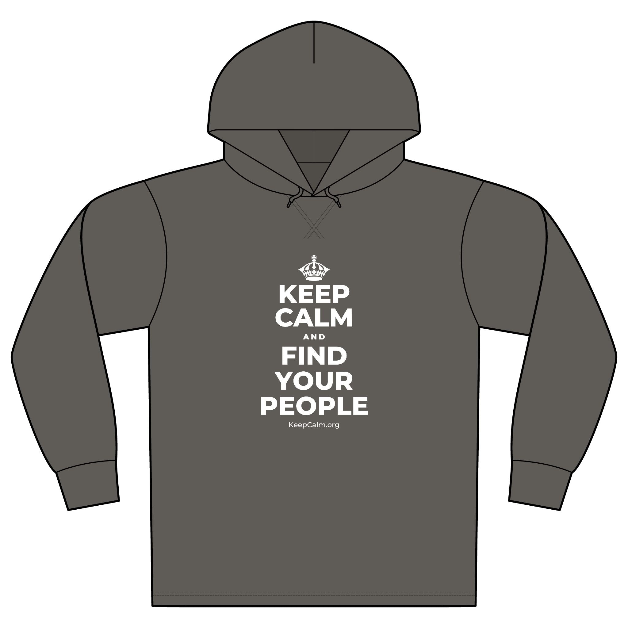 KEEP CALM AND FIND YOUR PEOPLE Organic Hoodie Tee