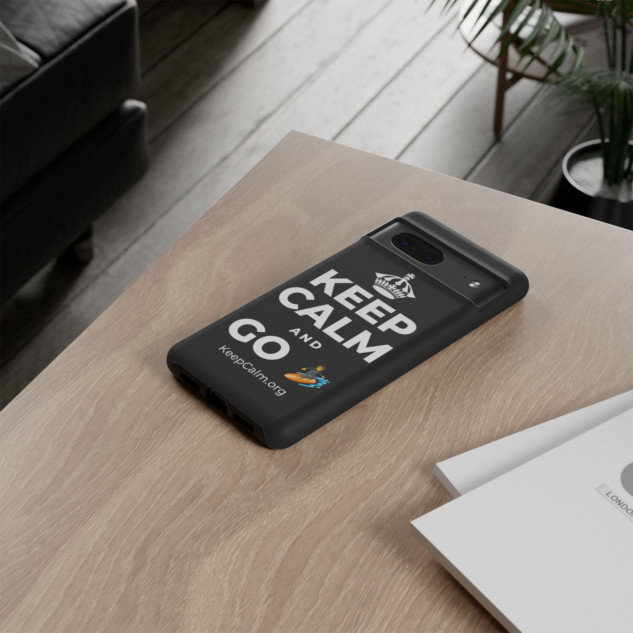 KEEP CALM AND GO 🏄 Phone Case