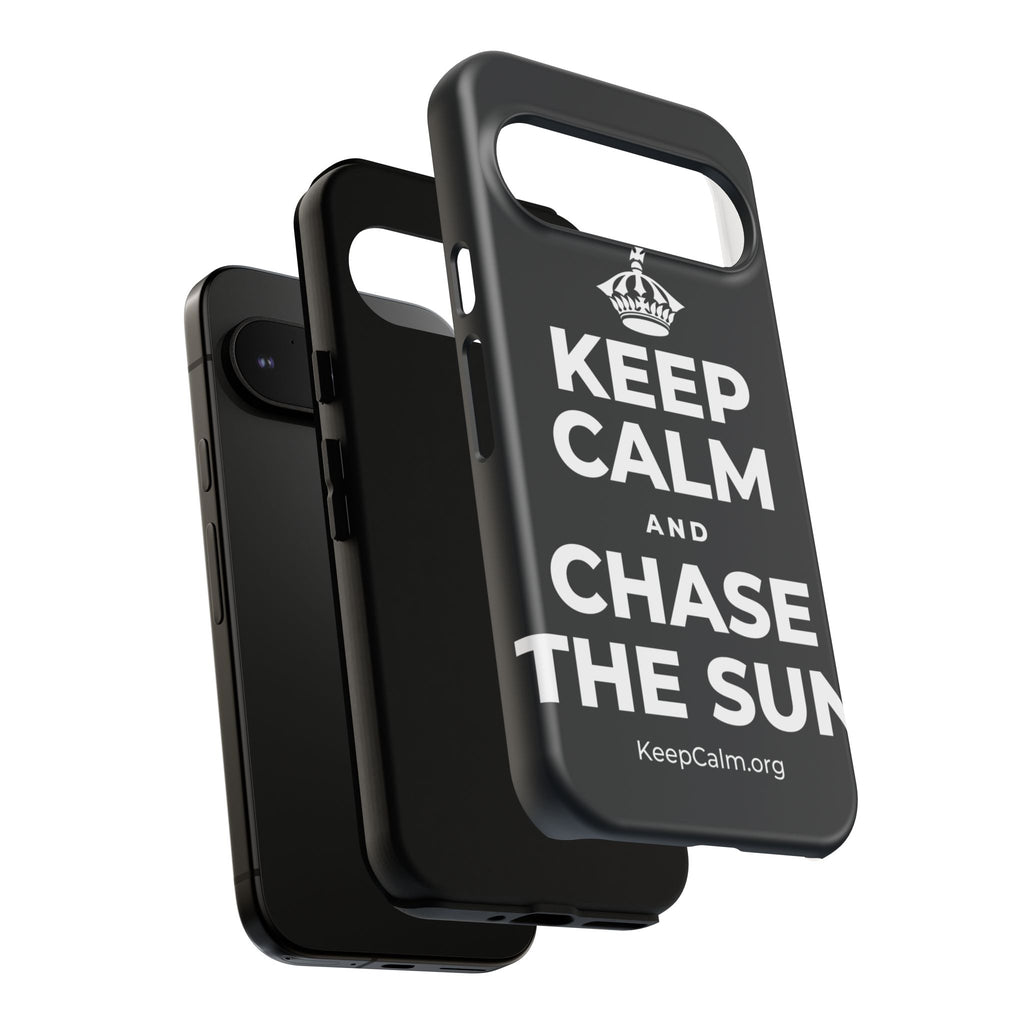 KEEP CALM AND CHASE THE SUN Phone Case (Dark)