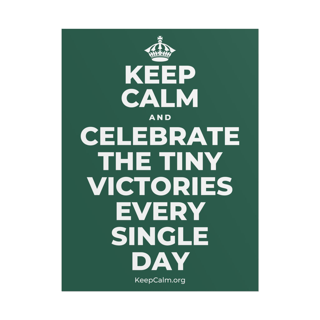 KEEP CALM AND CELEBRATE THE TINY VICTORIES EVERY SINGLE DAY Poster