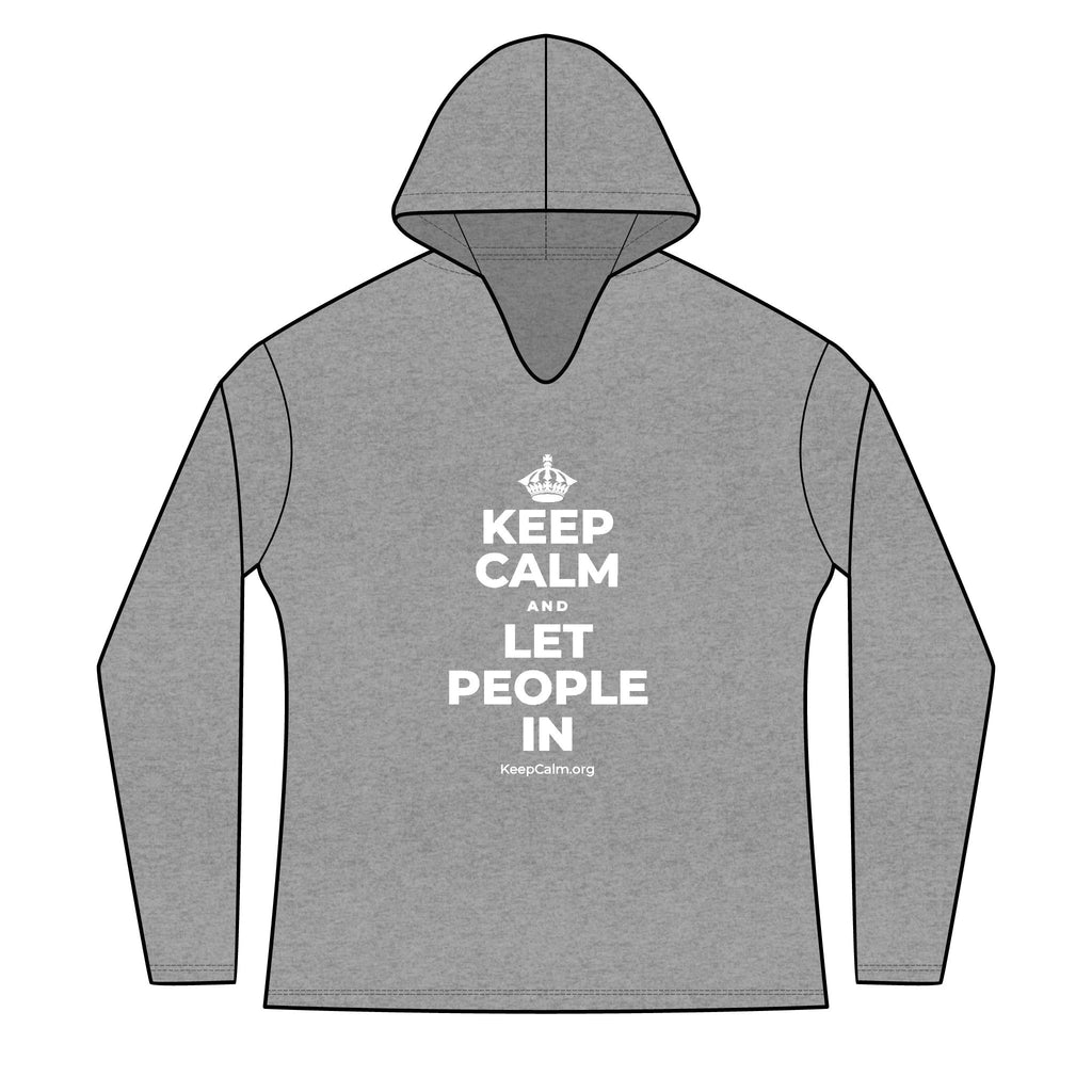 KEEP CALM AND LET PEOPLE IN Women's Long Sleeve Hoodie