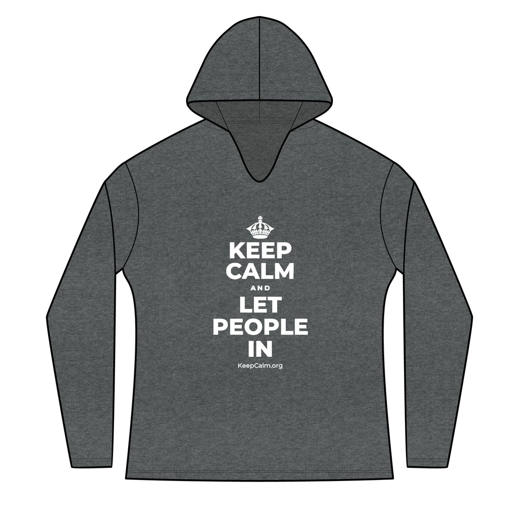 KEEP CALM AND LET PEOPLE IN Women's Long Sleeve Hoodie