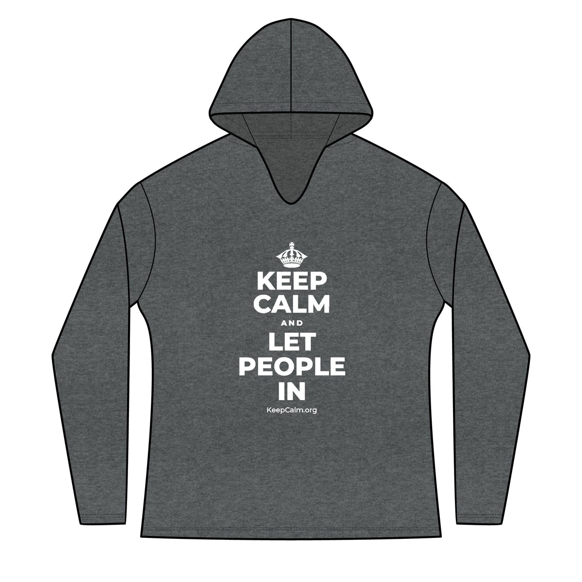 KEEP CALM AND LET PEOPLE IN Women's Long Sleeve Hoodie