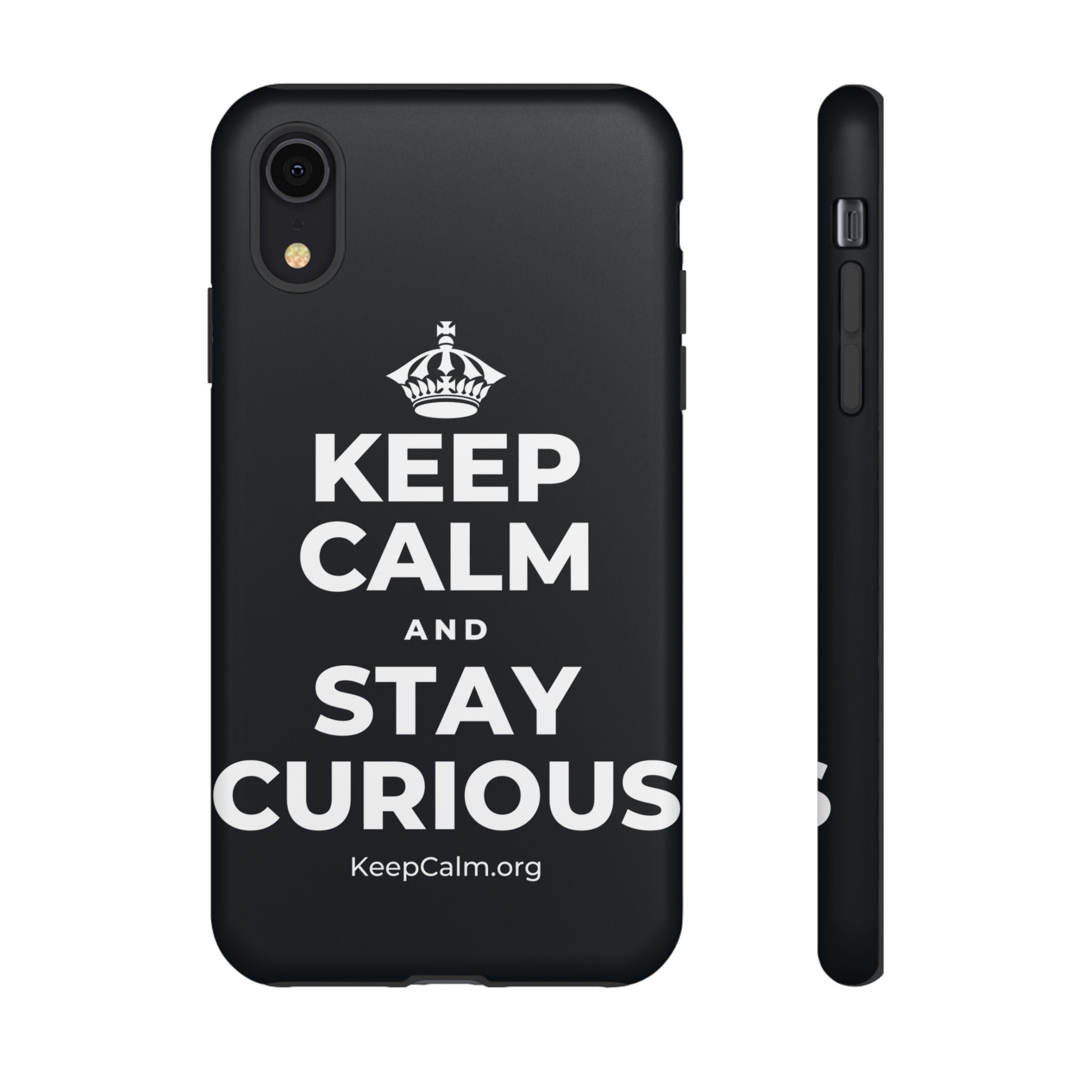 KEEP CALM AND STAY CURIOUS Phone Case (Dark)