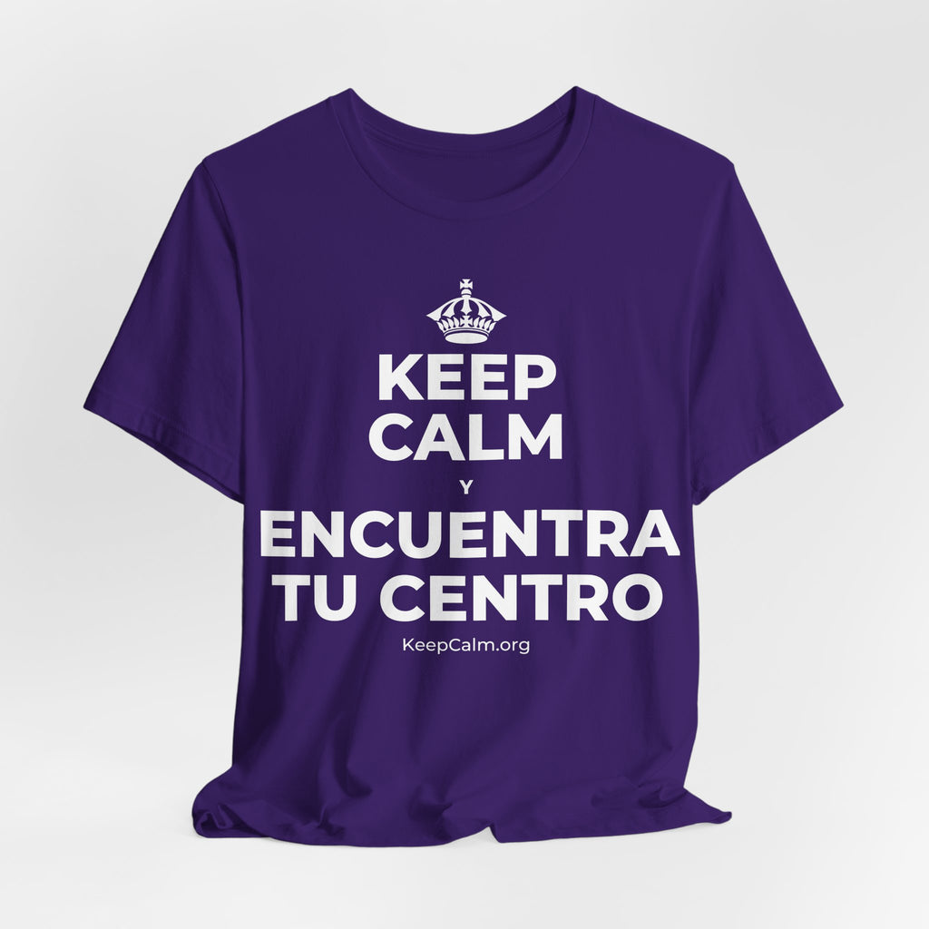 KEEP CALM Y ENCUENTRA TU CENTRO T-Shirt (Soft Cream–Heather Mauve)