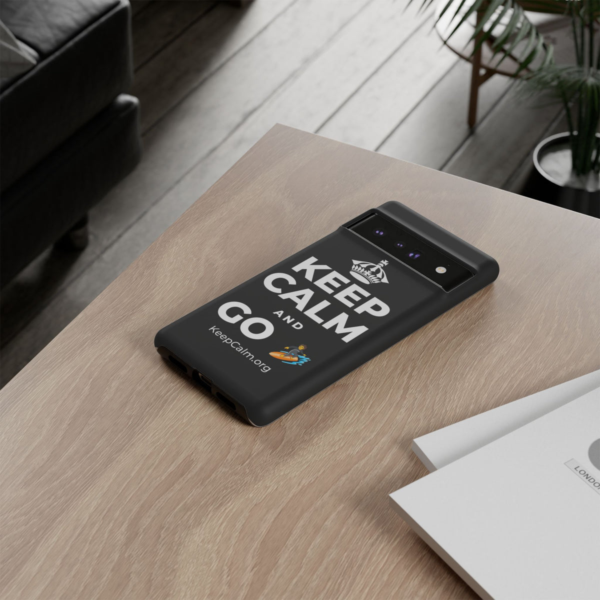 KEEP CALM AND GO 🏄 Phone Case