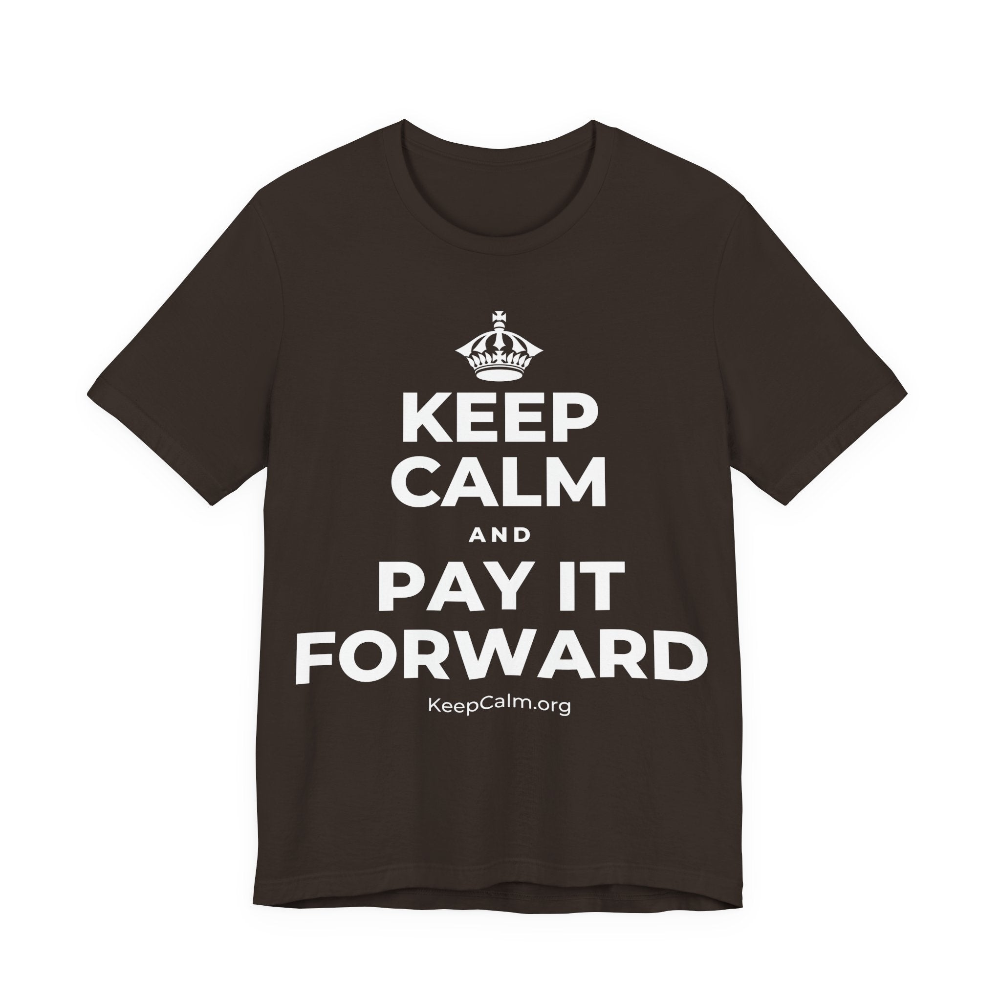 KEEP CALM AND PAY IT FORWARD T-Shirt (Soft Cream–Heather Mauve)
