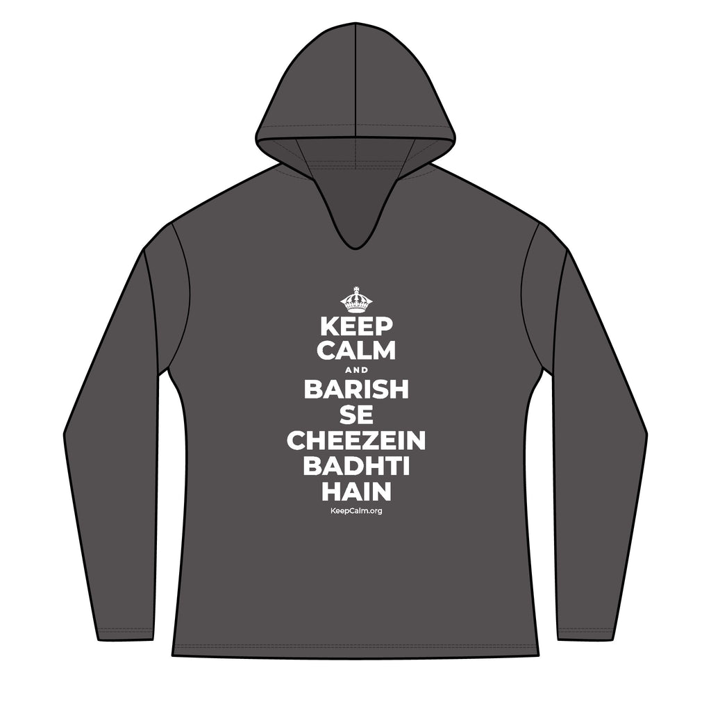 KEEP CALM AND BARISH SE CHEEZEIN BADHTI HAIN Women's Long Sleeve Hoodie