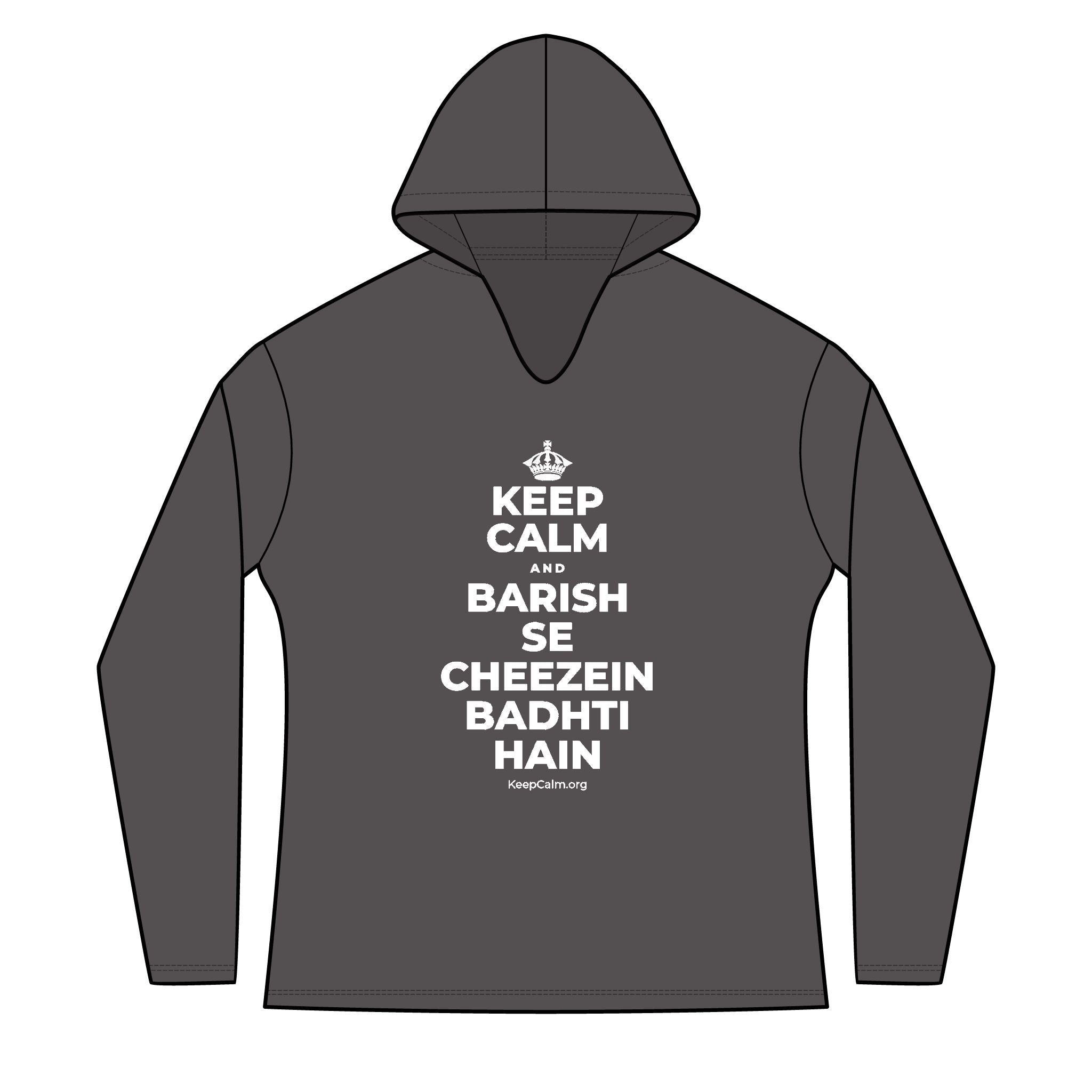 KEEP CALM AND BARISH SE CHEEZEIN BADHTI HAIN Women's Long Sleeve Hoodie