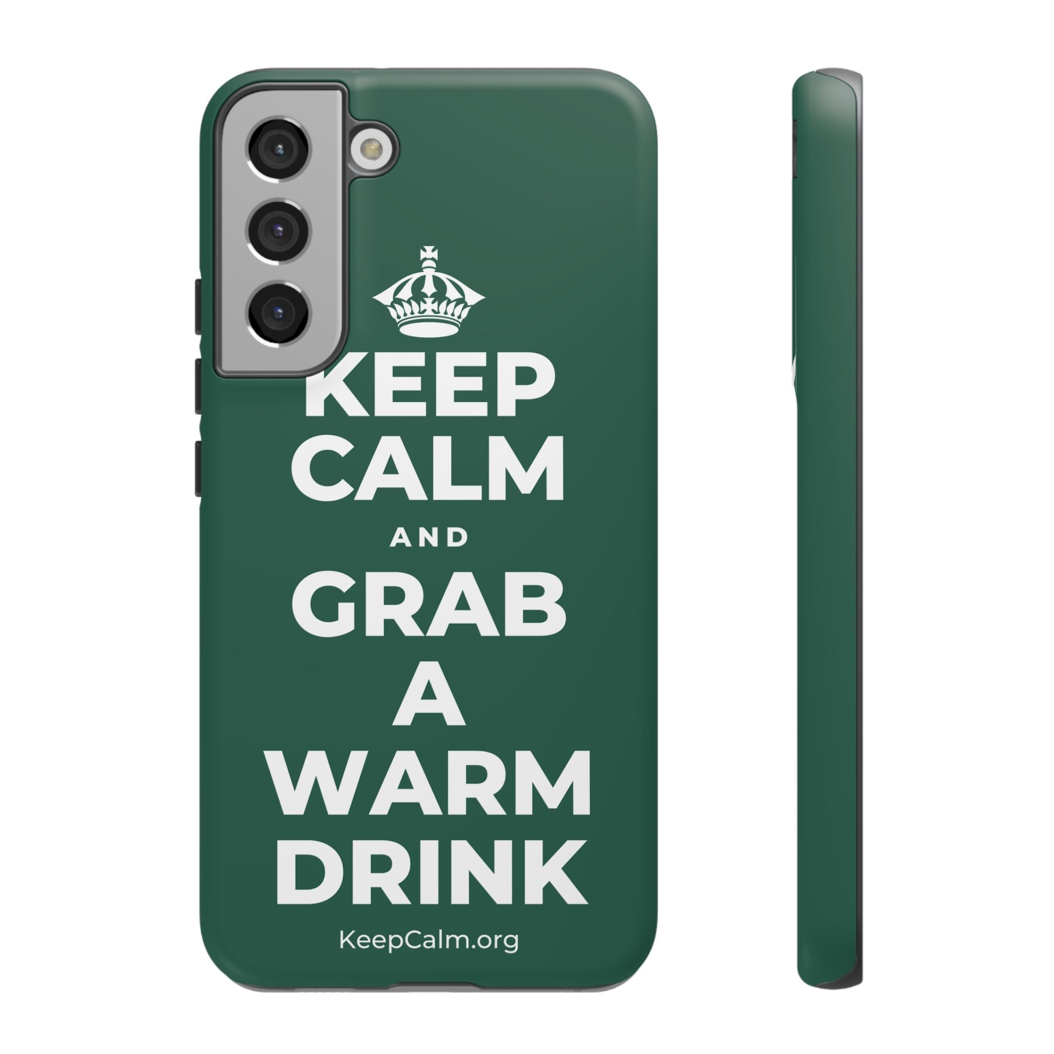 KEEP CALM AND GRAB A WARM DRINK Phone Case