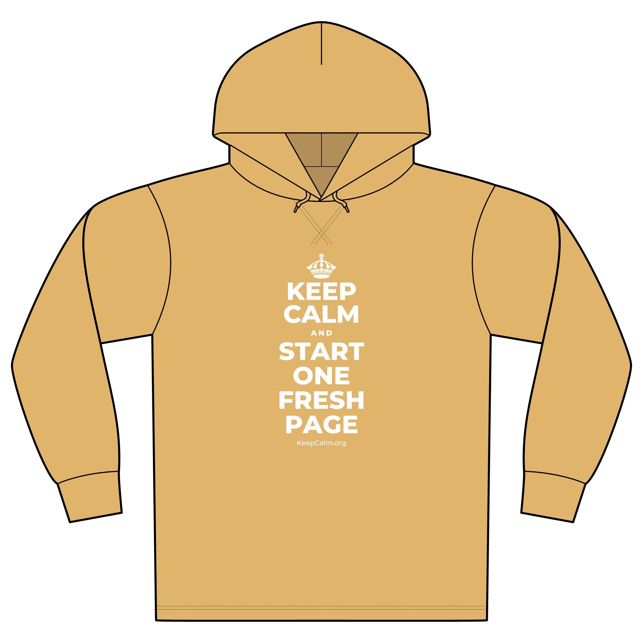 KEEP CALM AND START ONE FRESH PAGE Organic Hoodie Tee