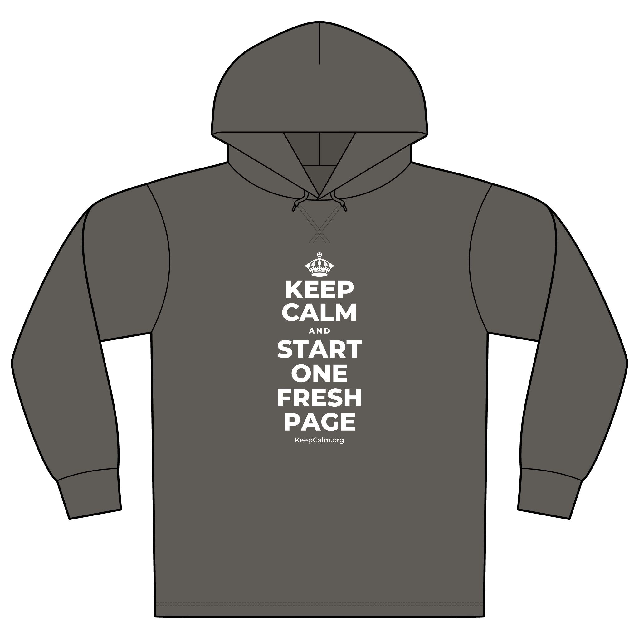 KEEP CALM AND START ONE FRESH PAGE Organic Hoodie Tee