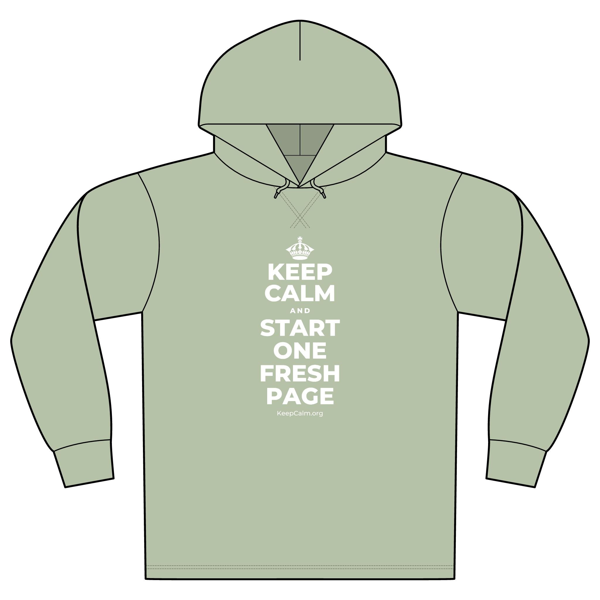 KEEP CALM AND START ONE FRESH PAGE Organic Hoodie Tee