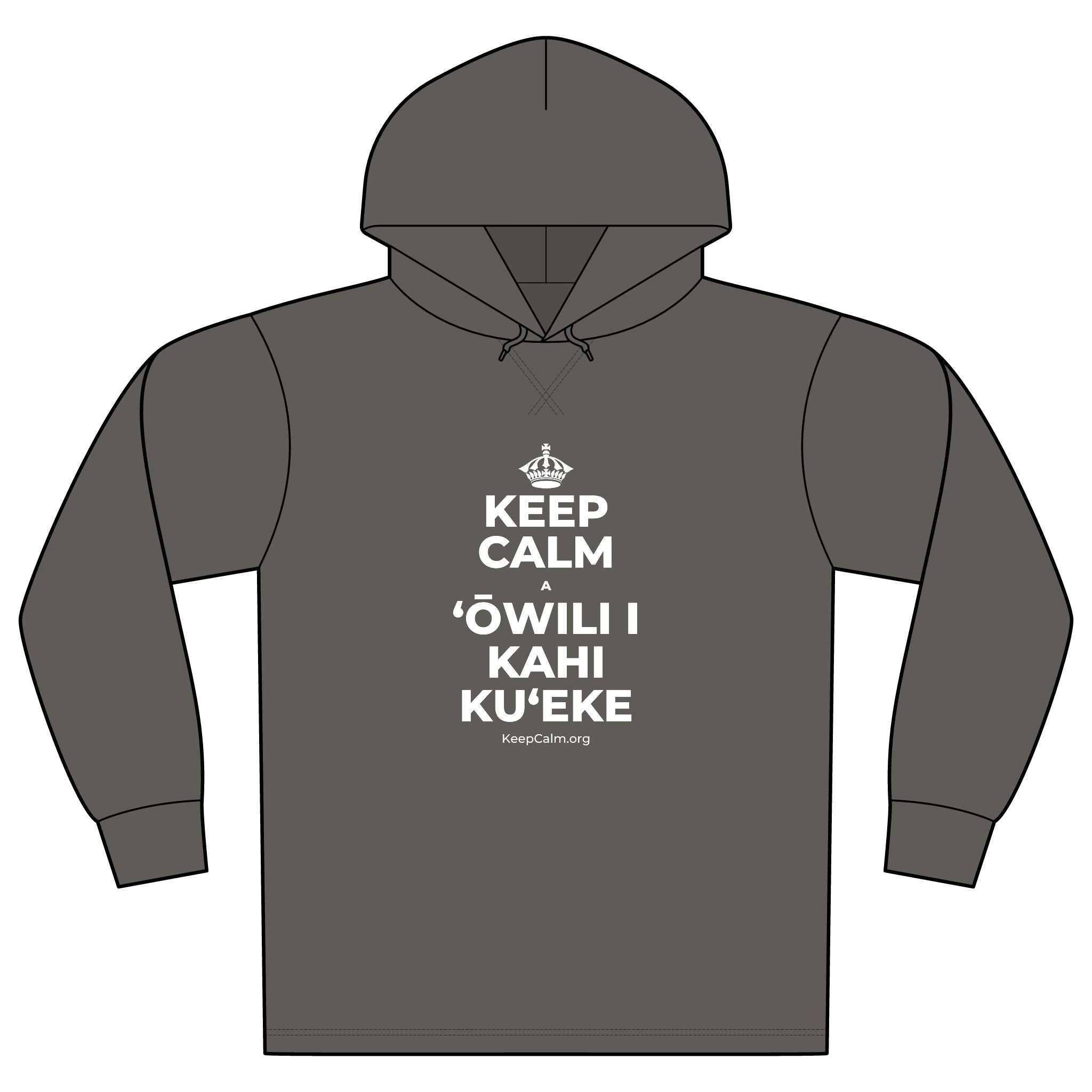 KEEP CALM A ʻŌWILI I KAHI KUʻEKE Organic Hoodie Tee