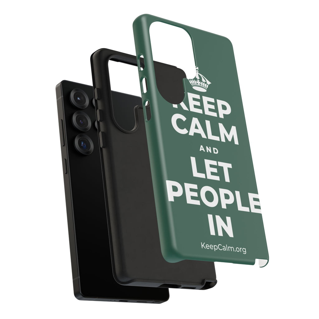 KEEP CALM AND LET PEOPLE IN Phone Case