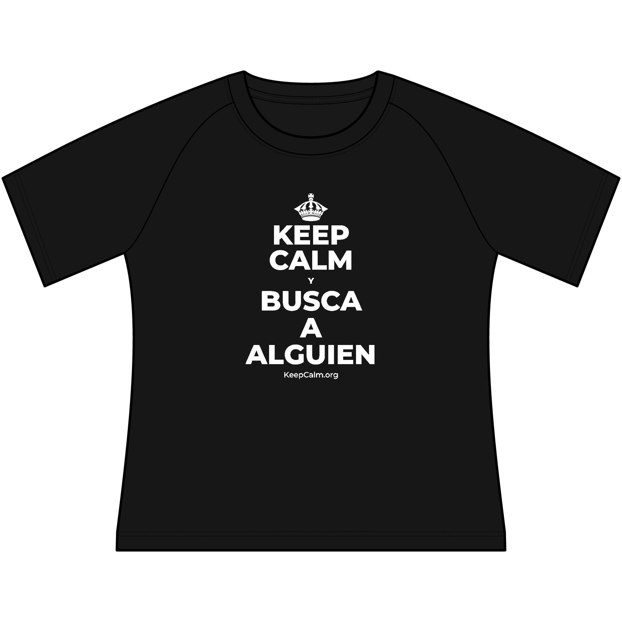 KEEP CALM Y BUSCA A ALGUIEN Women's Raglan Tee
