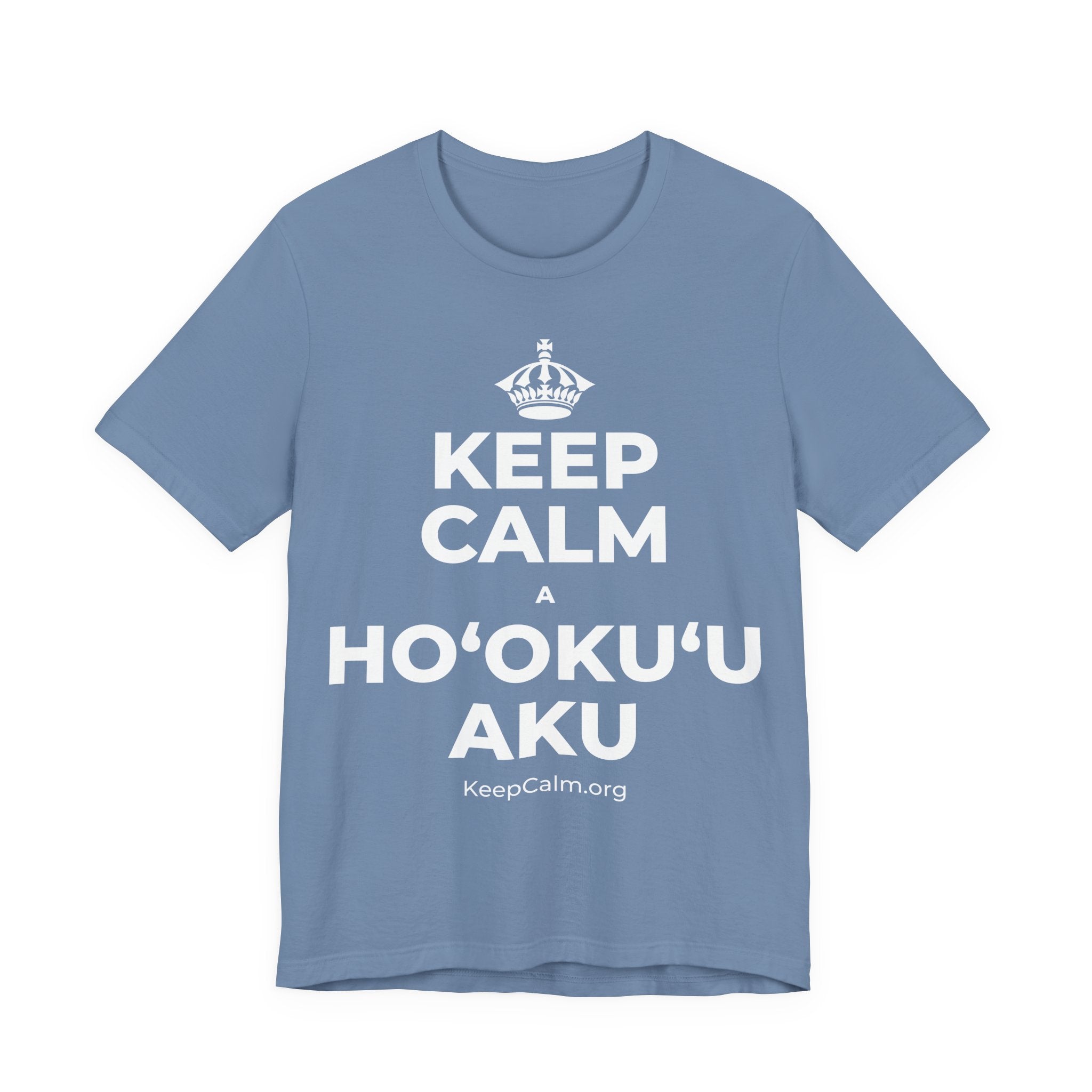 KEEP CALM A HOʻOKUʻU AKU T-Shirt (Soft Cream–Heather Mauve)