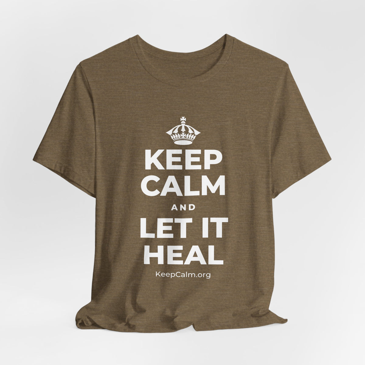 KEEP CALM AND LET IT HEAL T-Shirt (Soft Cream–Heather Mauve)