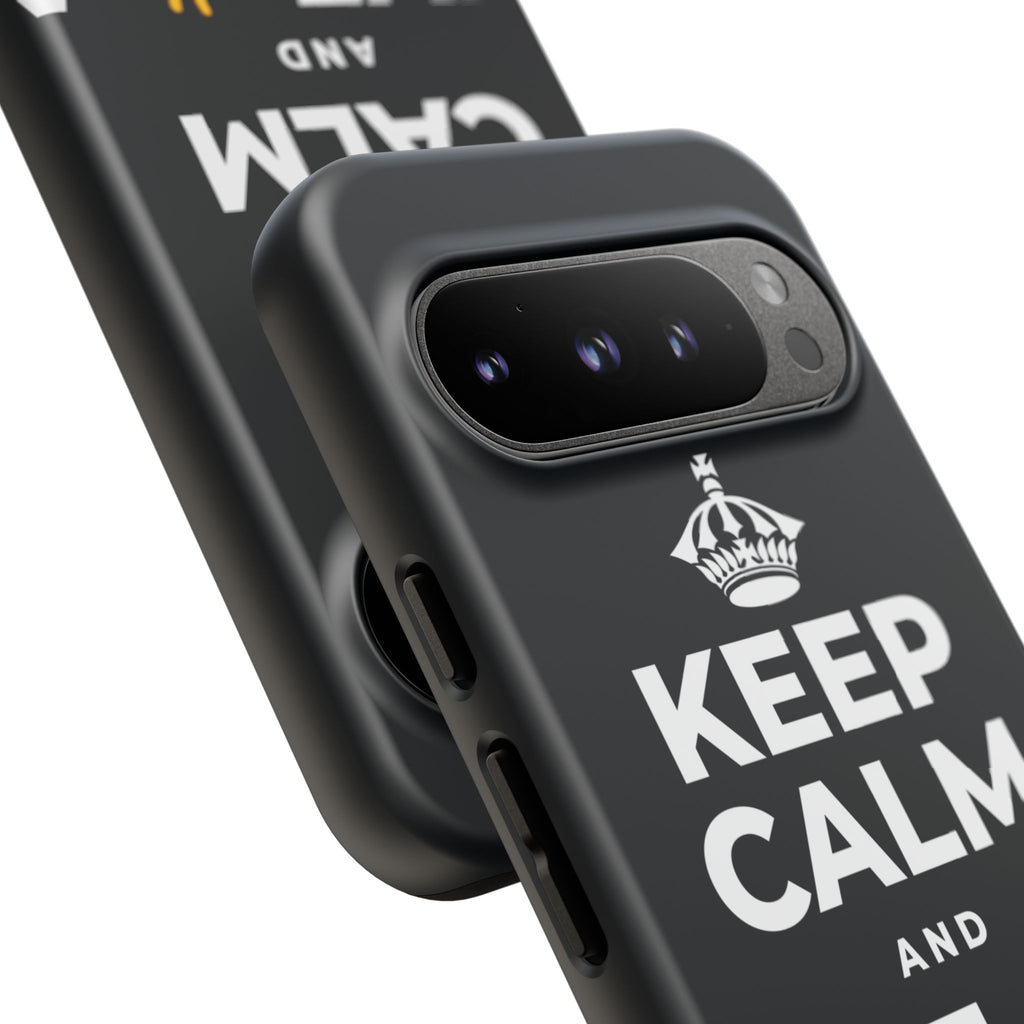 KEEP CALM AND GIVE ✌️ A CHANCE Phone Case (Dark)