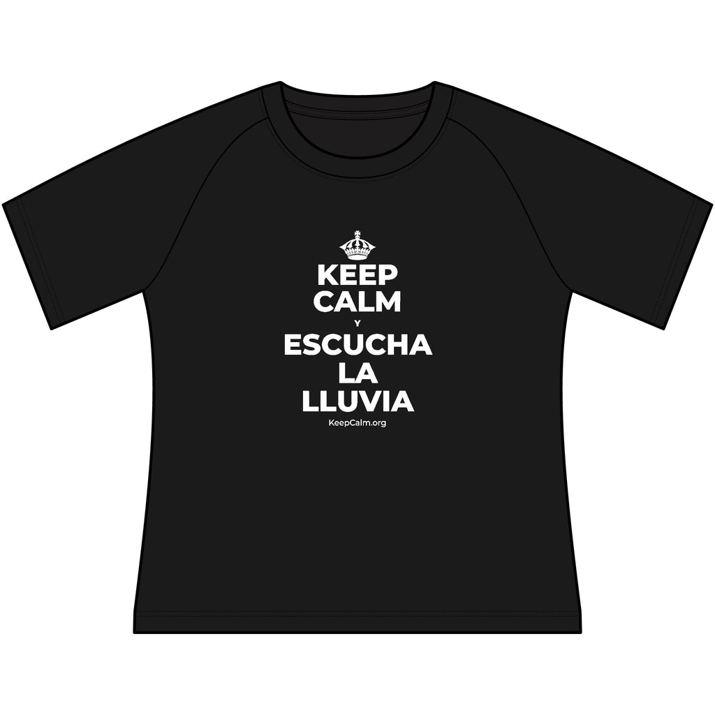 KEEP CALM Y ESCUCHA LA LLUVIA Women's Raglan Tee