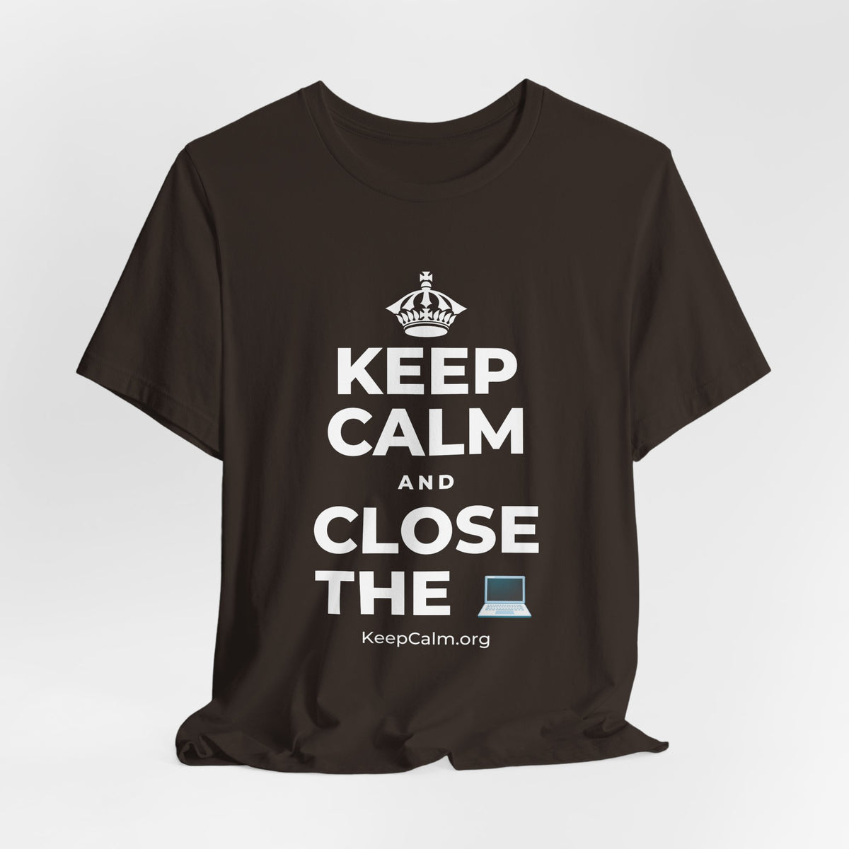 KEEP CALM AND CLOSE THE 💻 T-Shirt (Soft Cream–Heather Mauve)