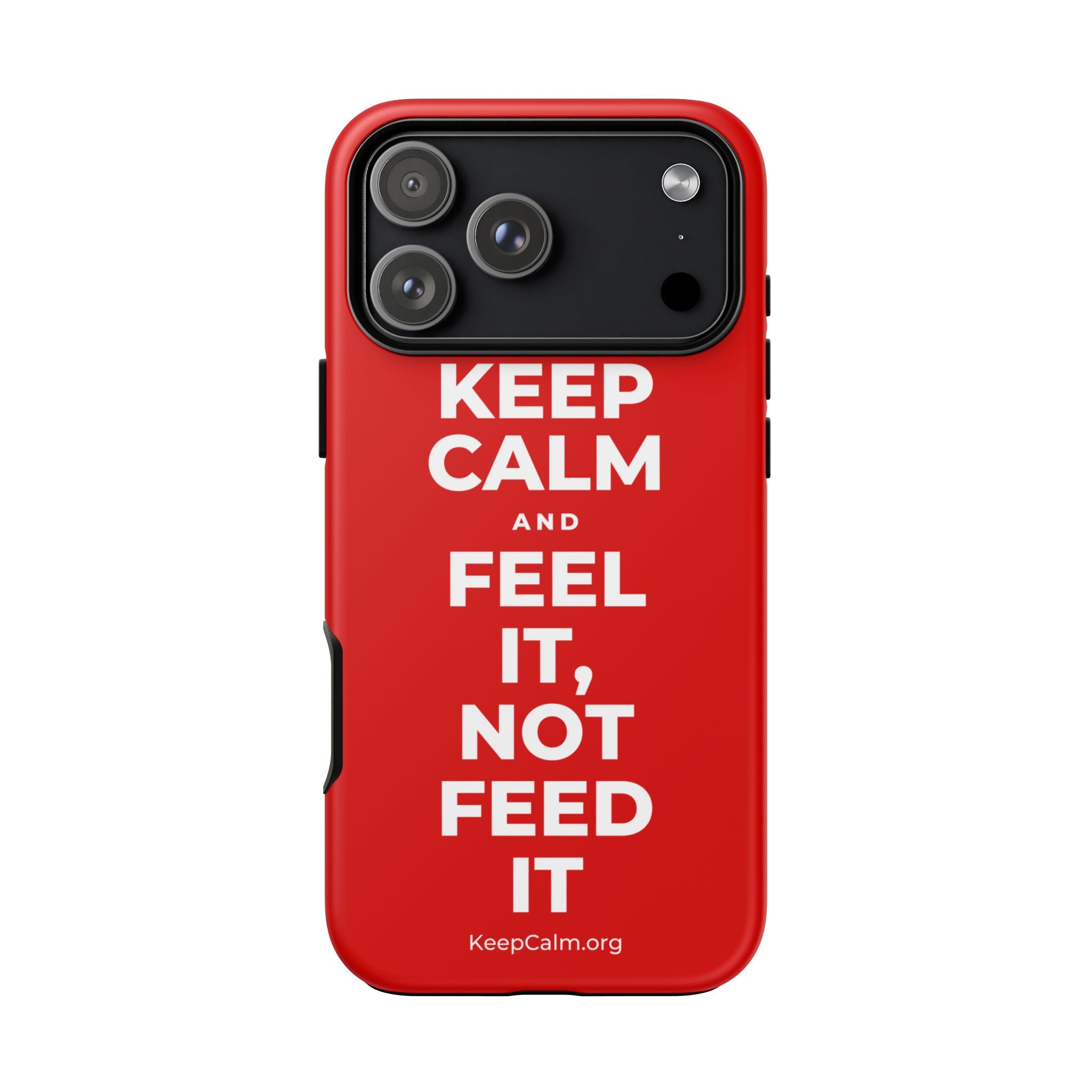 KEEP CALM AND FEEL IT, NOT FEED IT Phone Case