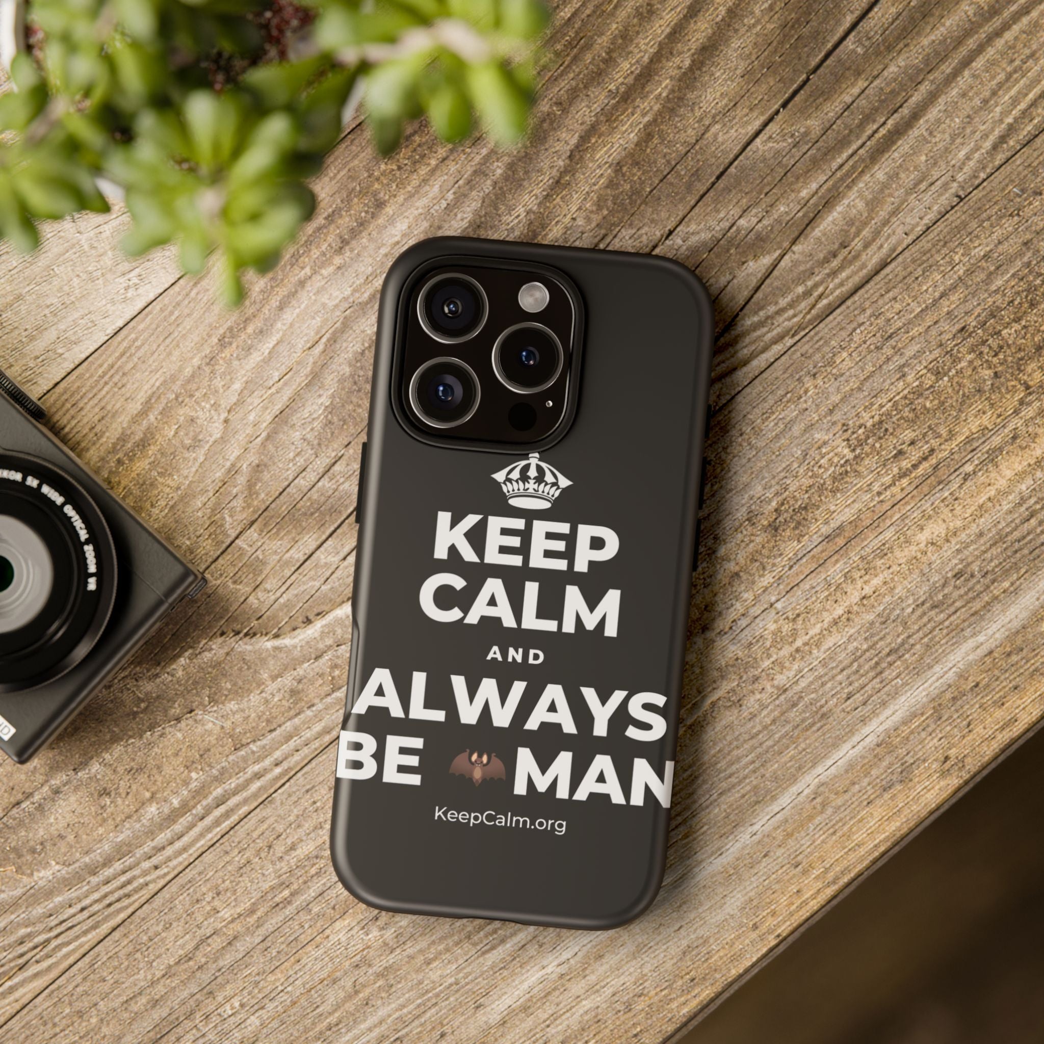 KEEP CALM AND ALWAYS BE 🦇MAN Phone Case