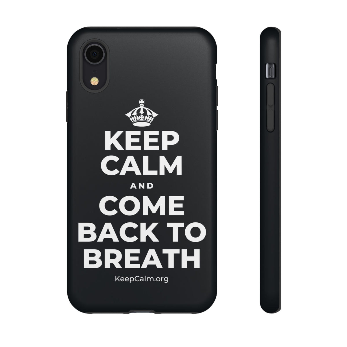 KEEP CALM AND COME BACK TO BREATH Phone Case (Dark)