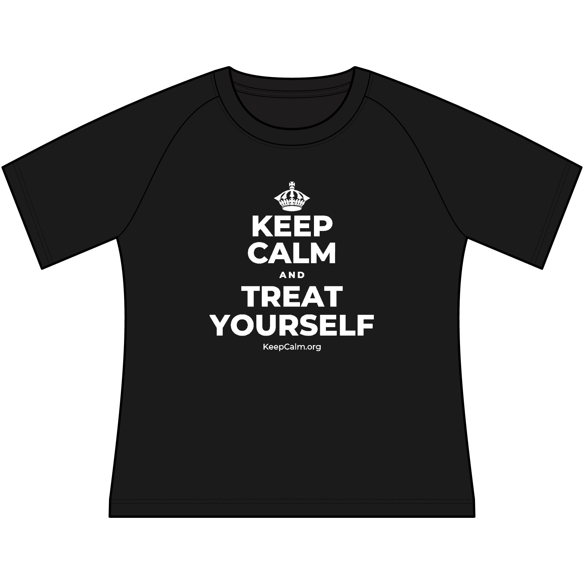 KEEP CALM AND TREAT YOURSELF Women's Raglan Tee