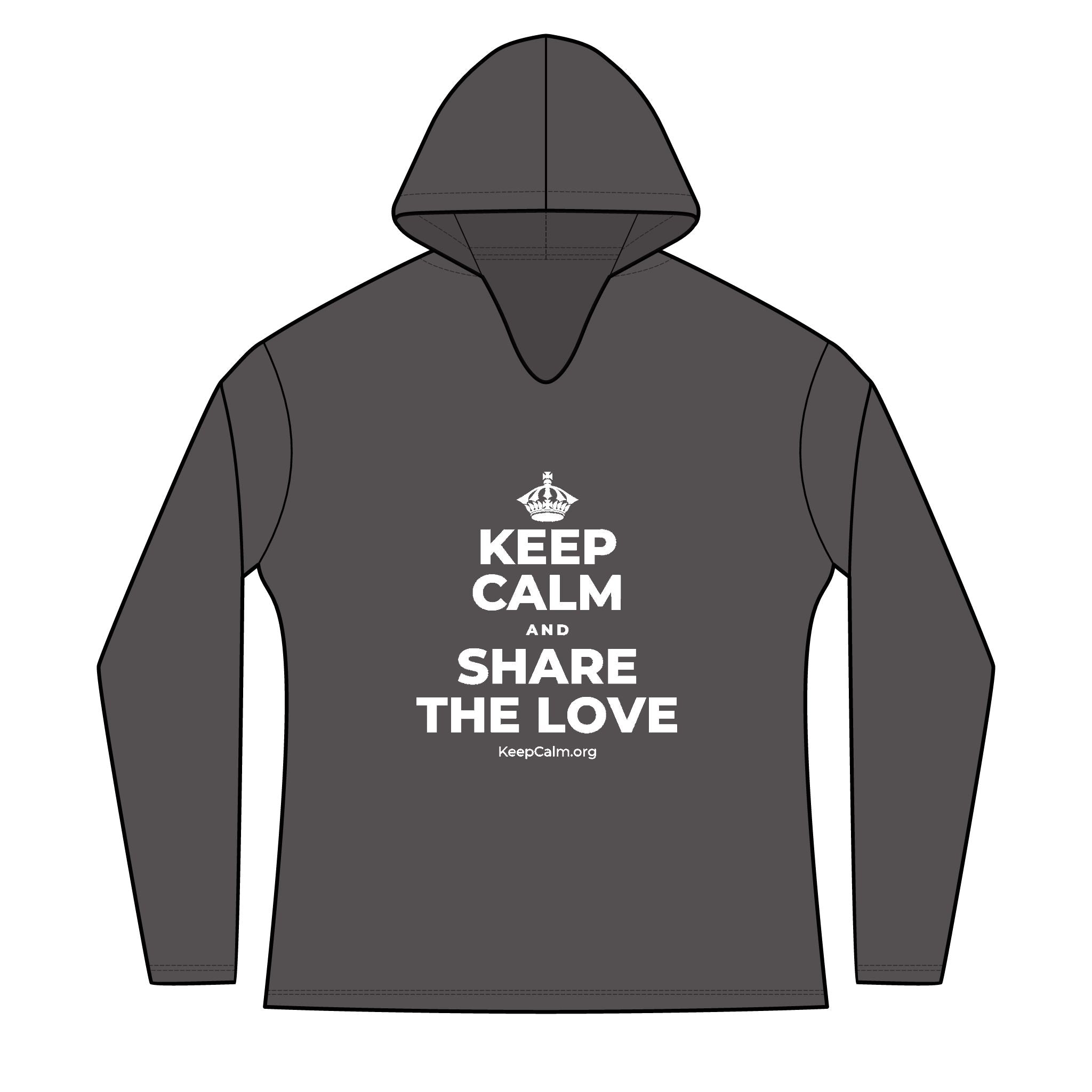 KEEP CALM AND SHARE THE LOVE Women's Long Sleeve Hoodie