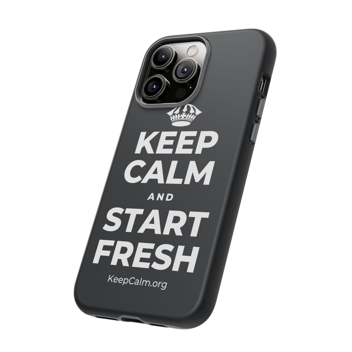 KEEP CALM AND START FRESH Phone Case (Dark)