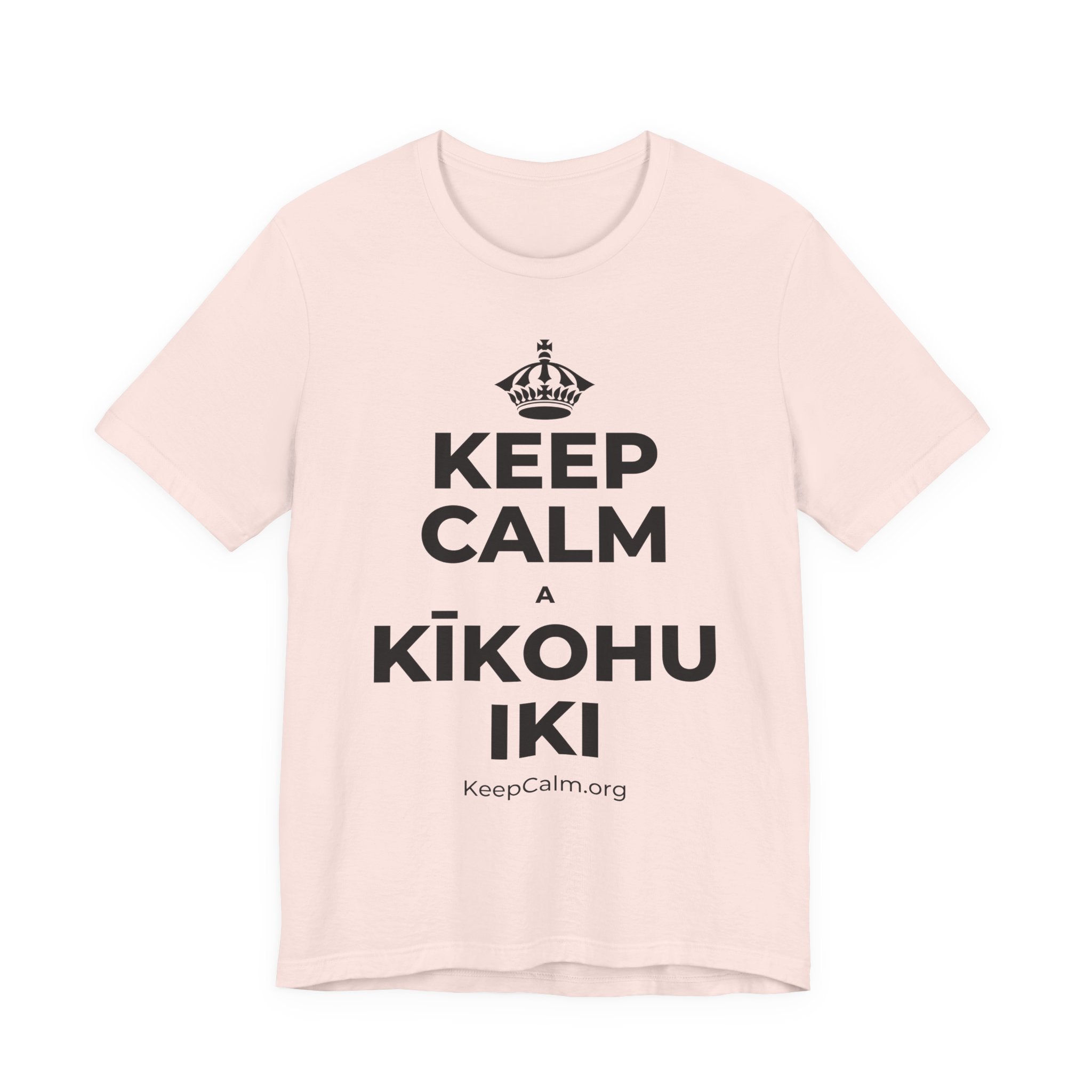 KEEP CALM A KĪKOHU IKI T-Shirt (Soft Cream–Heather Mauve)