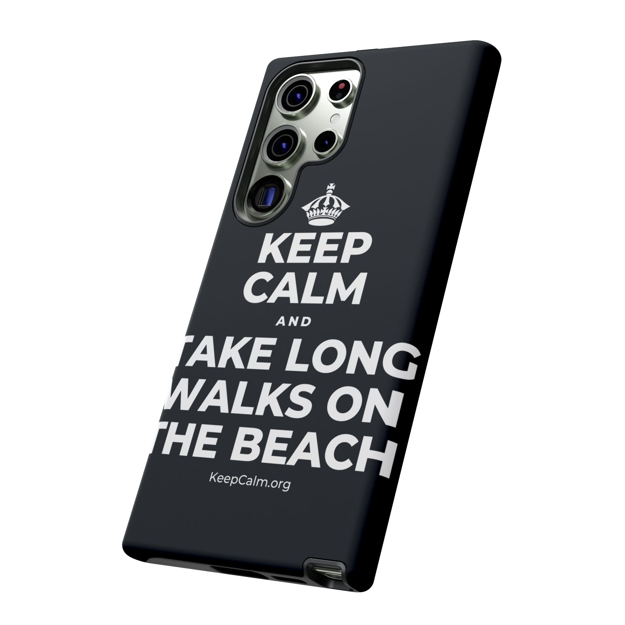 KEEP CALM AND TAKE LONG WALKS ON THE BEACH Phone Case (Dark)