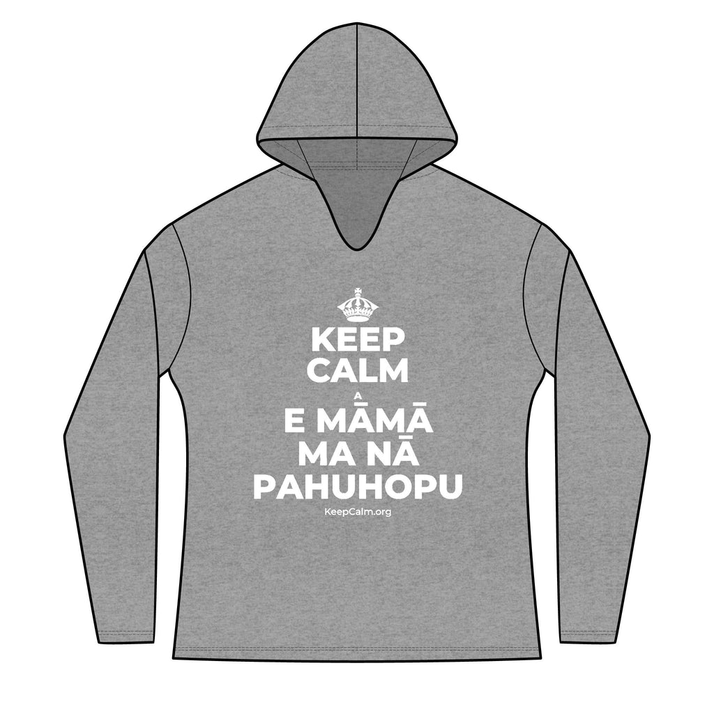 KEEP CALM A E MĀMĀ MA NĀ PAHUHOPU Women's Long Sleeve Hoodie
