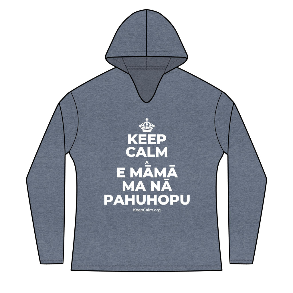 KEEP CALM A E MĀMĀ MA NĀ PAHUHOPU Women's Long Sleeve Hoodie