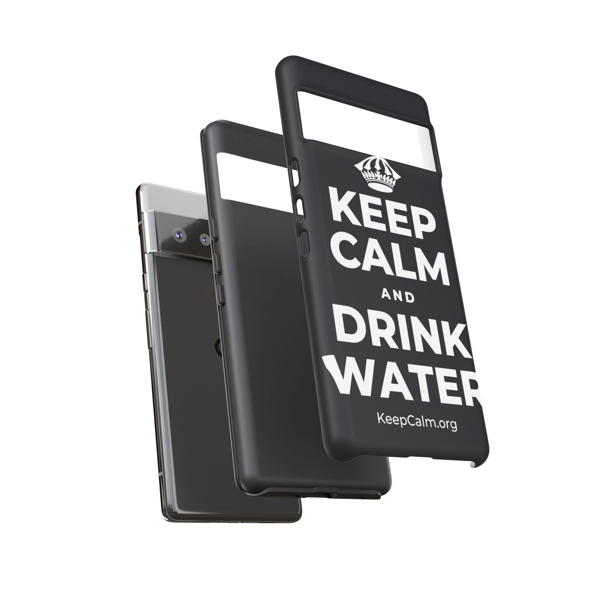 KEEP CALM AND DRINK WATER Phone Case (Dark)