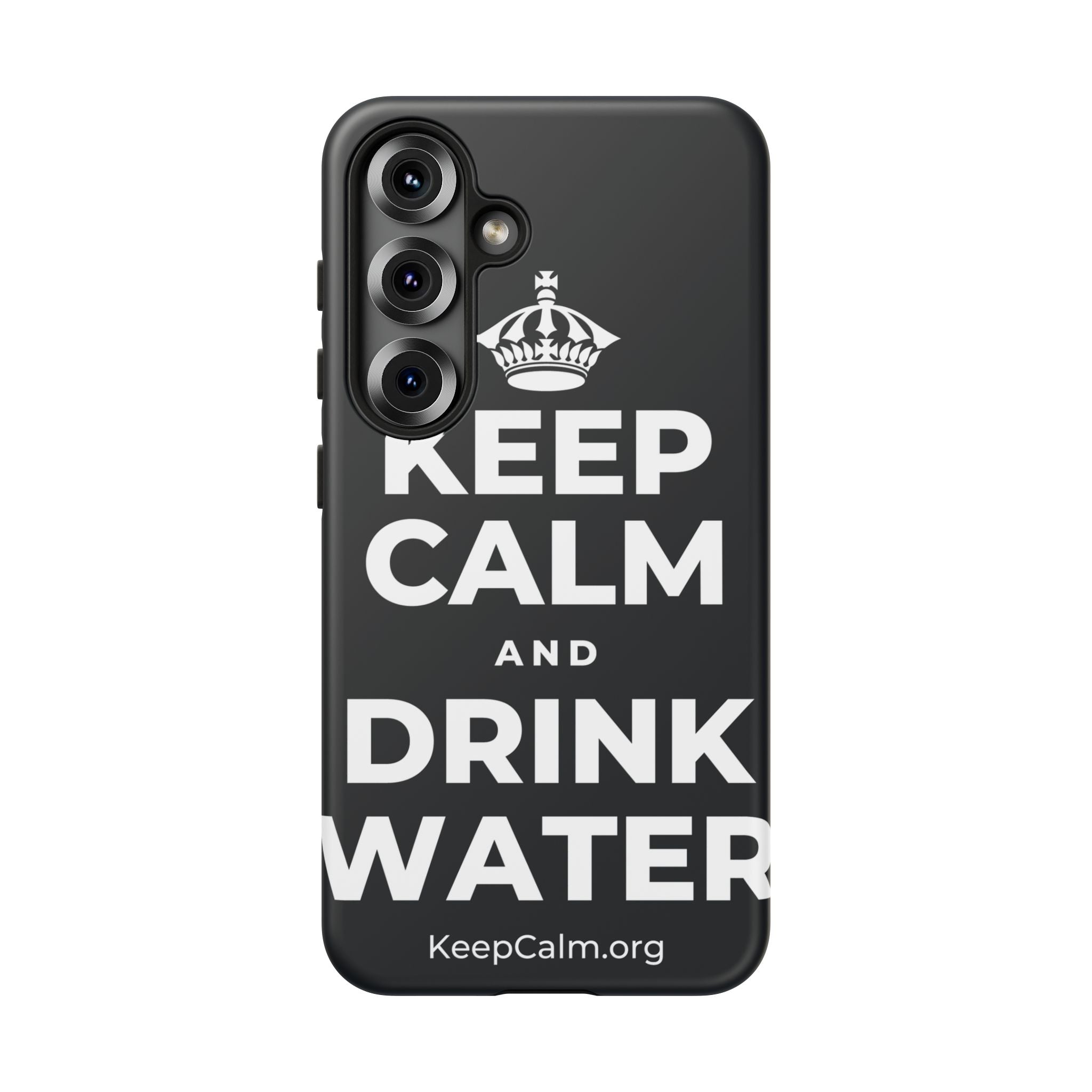 KEEP CALM AND DRINK WATER Phone Case (Dark)