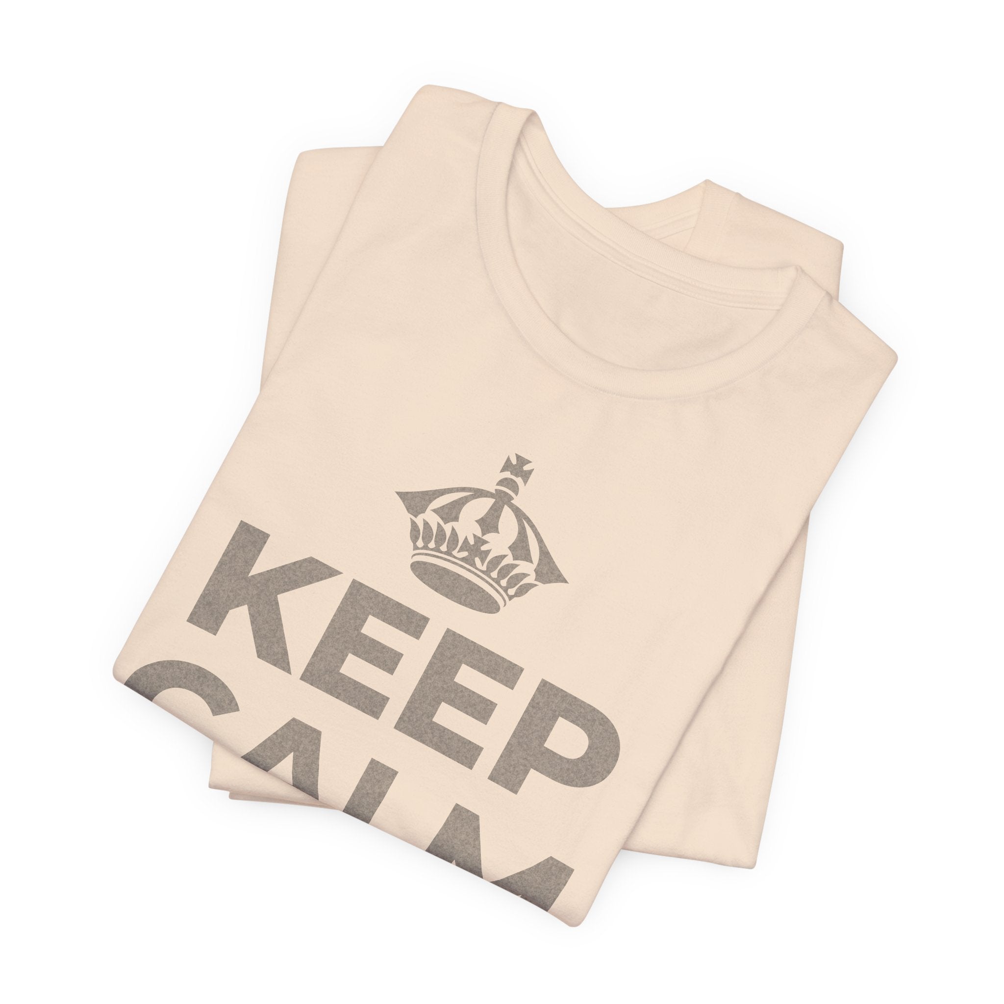 KEEP CALM AND 相信好事正在路上 T-Shirt (Soft Cream–Heather Mauve)