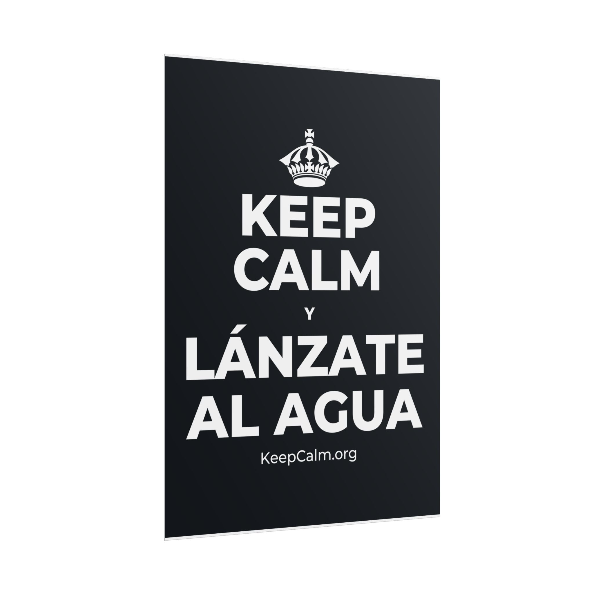 KEEP CALM Y LÁNZATE AL AGUA Poster (Dark)